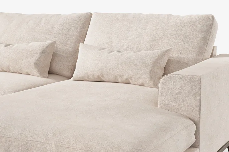 Copenhagen 5-sits Vänstervänd U-formad Large Soffa med Divan och Schäslong i Chenille - Beige - Möbler - Vardagsrum - Soffor - U-soffor