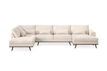 Copenhagen 5-sits Vänstervänd U-formad Large Soffa med Divan och Schäslong i Chenille