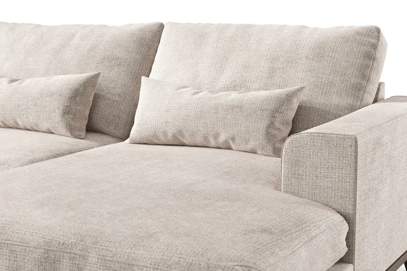 Copenhagen 5-sits Vänstervänd U-formad Large Soffa med Divan och Schäslong i Chenille - Grå / Beige - Möbler - Vardagsrum - Soffor - U-soffor