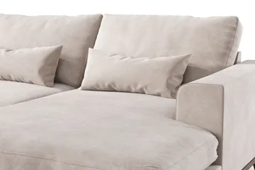 Copenhagen 5-sits Vänstervänd U-formad Large Soffa med Divan och Schäslong i Sammet - Beige - Möbler - Vardagsrum - Soffor - U-soffor