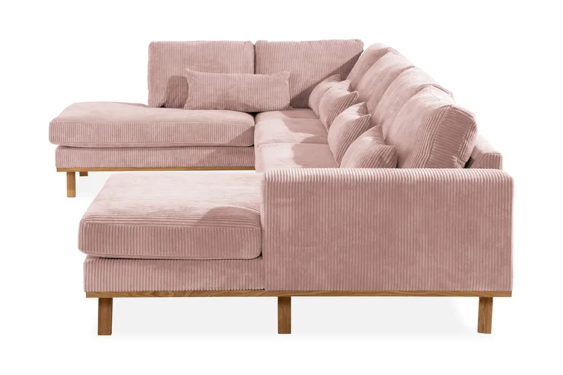 Copenhagen 5-sits Vänstervänd U-formad Soffa med Divan och Schäslong i Manchester - Rosa - Möbler - Vardagsrum - Soffor - U-soffor