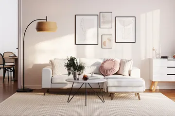 Copenhagen Compact 3-sits Vändbar L-formad Divansoffa i Tyg - Ljusgrå - Möbler - Vardagsrum - Soffor - Divansoffa & schäslong