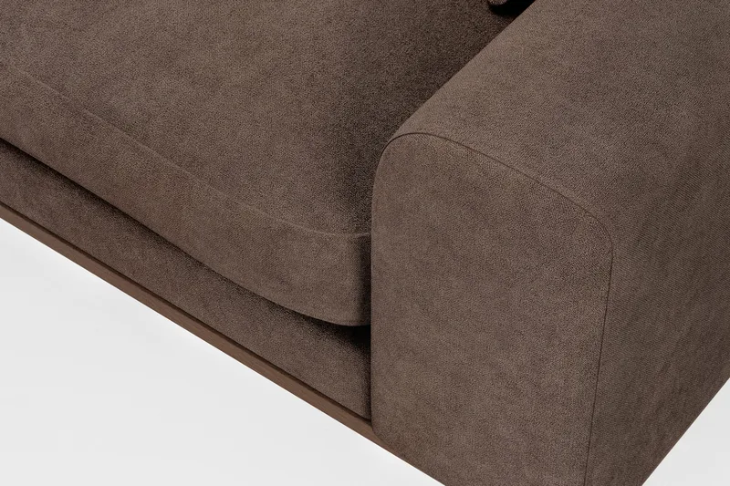 Copenhagen Premium 4-sits Vänstervänd L-formad Djup Schäslongsoffa i Tyg - Mörkbrun - Möbler - Vardagsrum - Soffor - Divansoffa & schäslong