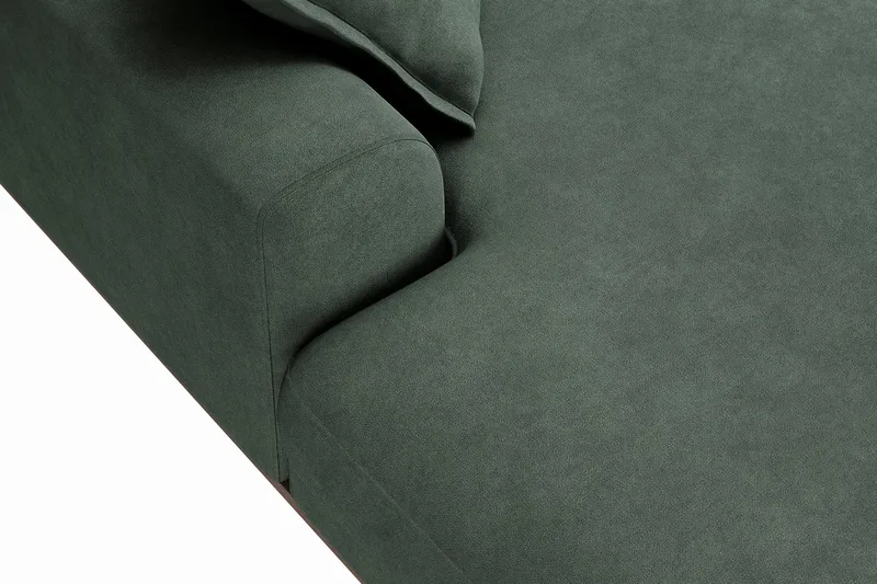 Copenhagen Premium 5-sits Högervänd U-formad Djup Soffa med Divan och Schäslong i Tyg - Grön - Möbler - Vardagsrum - Soffor - U-soffor