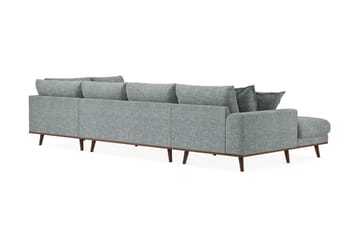 Copenhagen Premium 5-sits Högervänd U-formad Djup Soffa med Divan och Schäslong i Chenille - Grå/Blå - Möbler - Vardagsrum - Soffor - U-soffor