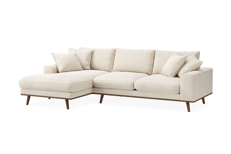 Copenhagen Premium 4-sits Vänstervänd L-formad Djup Divansoffa i Chenille - Ljusbeige - Möbler - Vardagsrum - Soffor - Divansoffa & schäslong