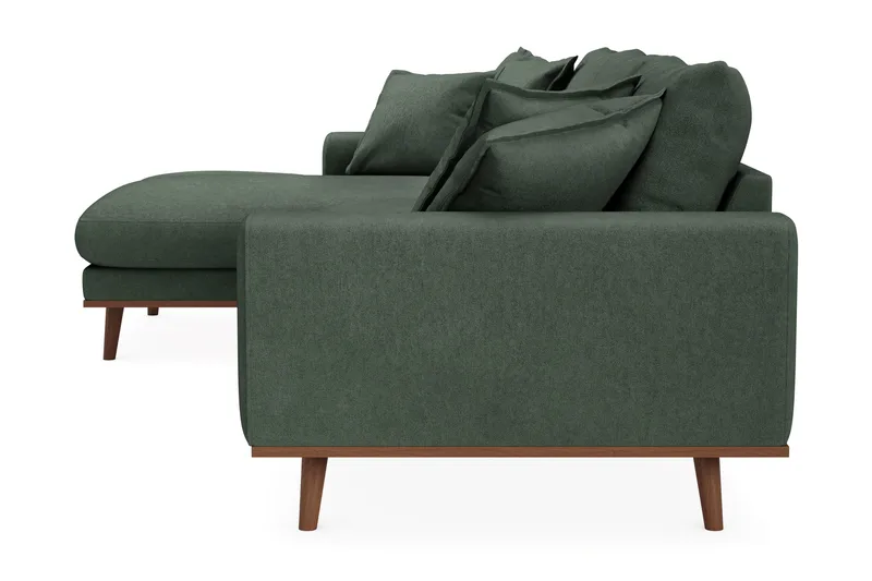 Copenhagen Premium 4-sits Vänstervänd L-formad Djup Divansoffa i Tyg - Grön - Möbler - Vardagsrum - Soffor - Divansoffa & schäslong