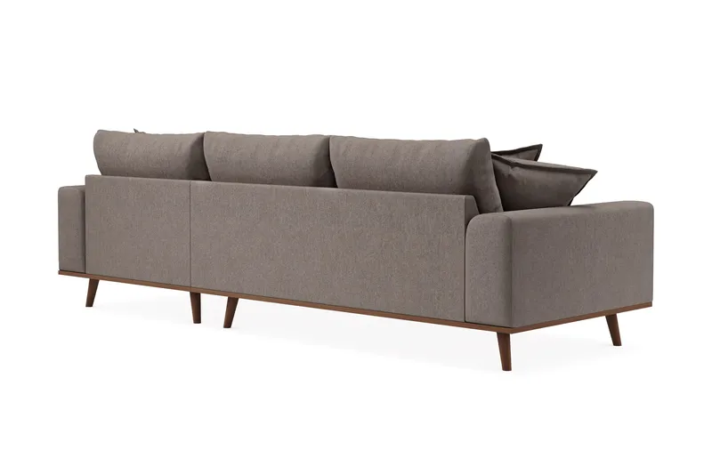 Copenhagen Premium 4-sits Högervänd L-formad Djup Divansoffa i Tyg - Brun - Möbler - Vardagsrum - Soffor - Divansoffa & schäslong
