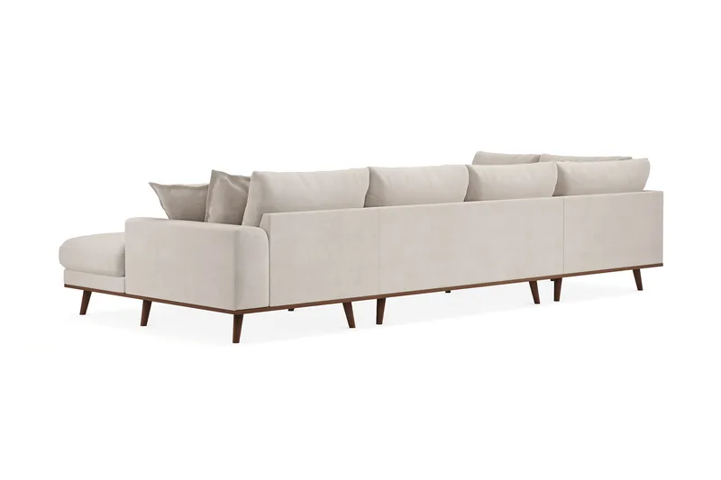 Copenhagen Premium 5-sits Vänstervänd U-formad Djup Soffa med Divan och Schäslong i Tyg - Beige - Möbler - Vardagsrum - Soffor - U-soffor