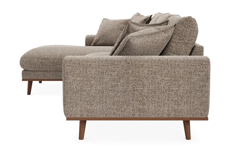 Copenhagen Premium 4-sits Vänstervänd L-formad Djup Divansoffa i Chenille - Brun - Möbler - Vardagsrum - Soffor - Divansoffa & schäslong