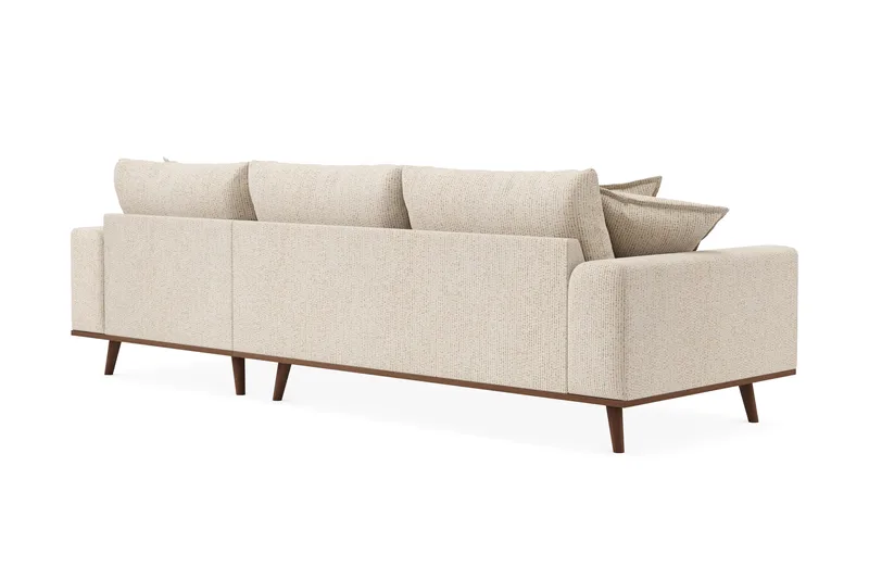 Copenhagen Premium 4-sits Högervänd L-formad Djup Divansoffa i Chenille - Beige - Möbler - Vardagsrum - Soffor - Divansoffa & schäslong