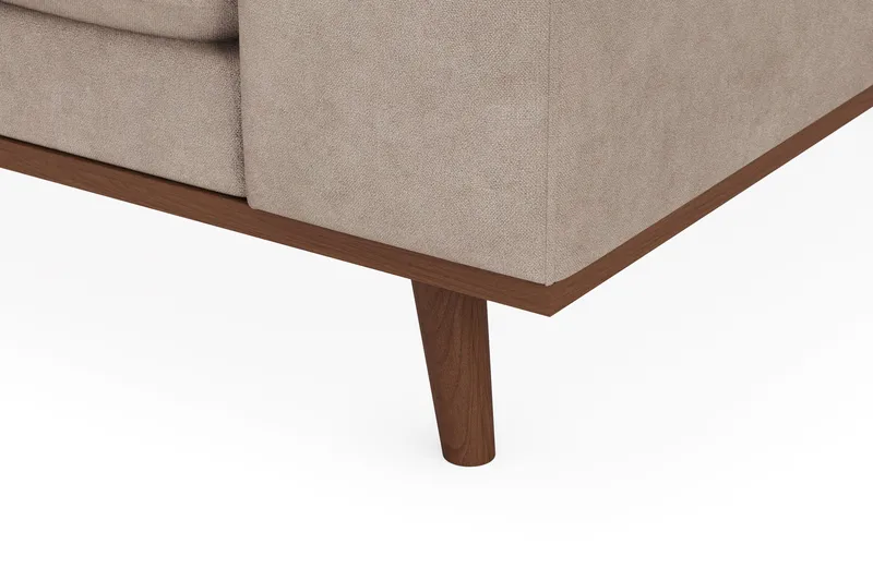 Copenhagen Premium 4-sits Vänstervänd L-formad Djup Schäslongsoffa i Tyg - Ljusbrun - Möbler - Vardagsrum - Soffor - Divansoffa & schäslong