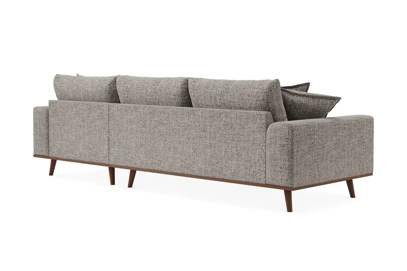 Copenhagen Premium 4-sits Högervänd L-formad Djup Divansoffa i Chenille - Grå - Möbler - Vardagsrum - Soffor - Divansoffa & schäslong