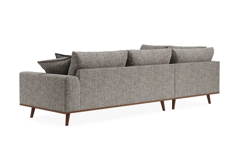 Copenhagen Premium 4-sits Vänstervänd L-formad Djup Schäslongsoffa i Chenille - Grå - Möbler - Vardagsrum - Soffor - Divansoffa & schäslong