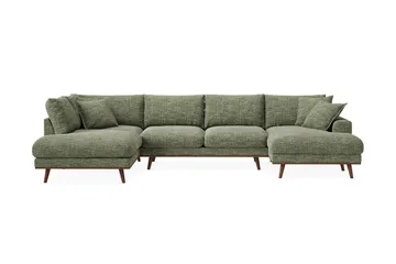 Copenhagen Premium 5-sits Vänstervänd U-formad Djup Soffa med Divan och Schäslong i Chenille