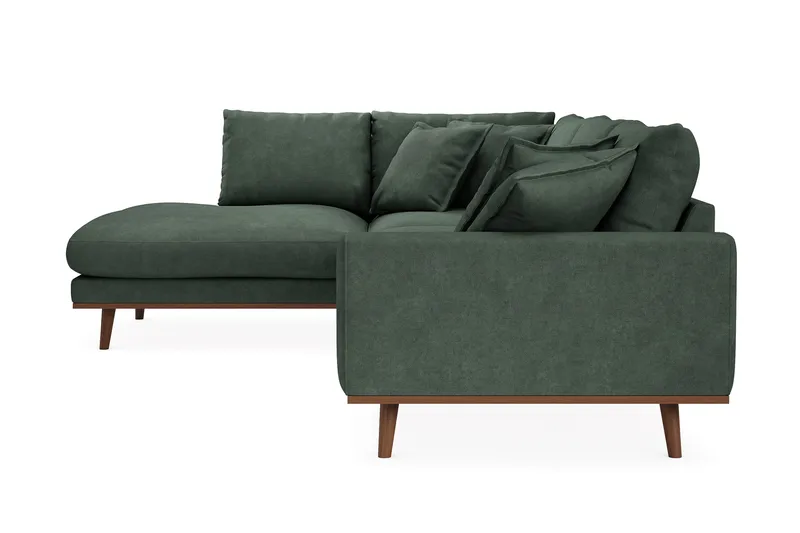 Copenhagen Premium 4-sits Vänstervänd L-formad Djup Schäslongsoffa i Tyg - Grön - Möbler - Vardagsrum - Soffor - Divansoffa & schäslong