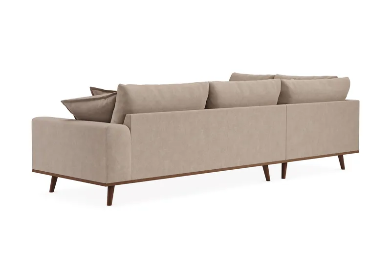 Copenhagen Premium 4-sits Vänstervänd L-formad Djup Schäslongsoffa i Tyg - Ljusbrun - Möbler - Vardagsrum - Soffor - Divansoffa & schäslong