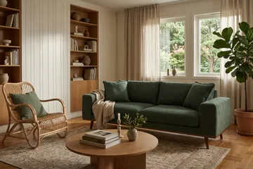 Copenhagen Premium Djup 3-sits Soffa i Chenille - Grön - Möbler - Vardagsrum - Soffor - 3-sits soffor