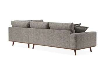 Copenhagen Premium 4-sits Högervänd L-formad Djup Schäslongsoffa i Chenille - Grå - Möbler - Vardagsrum - Soffor - Divansoffa & schäslong