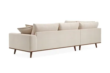 Copenhagen Premium 4-sits Vänstervänd L-formad Djup Schäslongsoffa i Chenille - Ljusbeige - Möbler - Vardagsrum - Soffor - Divansoffa & schäslong