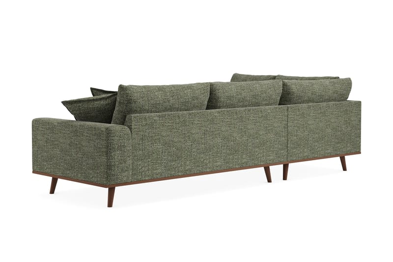 Copenhagen Premium 4-sits Vänstervänd L-formad Djup Schäslongsoffa i Chenille - Grön - Möbler - Vardagsrum - Soffor - Divansoffa & schäslong