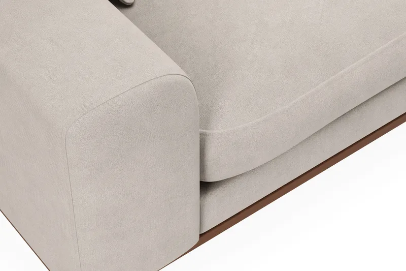 Copenhagen Premium 4-sits Högervänd L-formad Djup Divansoffa i Tyg - Beige - Möbler - Vardagsrum - Soffor - Divansoffa & schäslong