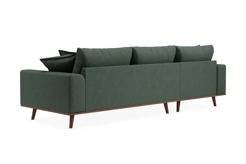 Copenhagen Premium 4-sits Vänstervänd L-formad Djup Divansoffa i Tyg - Grön - Möbler - Vardagsrum - Soffor - Divansoffa & schäslong