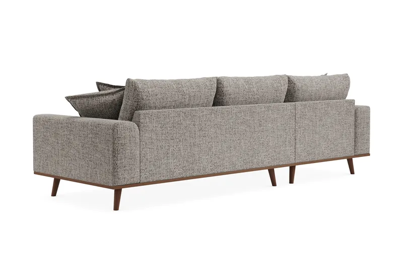 Copenhagen Premium 4-sits Vänstervänd L-formad Djup Divansoffa i Chenille - Grå - Möbler - Vardagsrum - Soffor - Divansoffa & schäslong