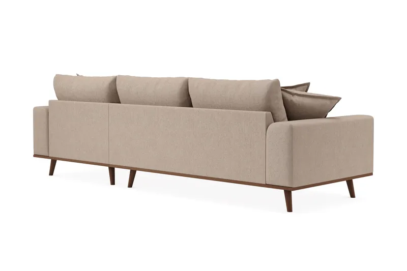Copenhagen Premium 4-sits Högervänd L-formad Djup Divansoffa i Tyg - Ljusbrun - Möbler - Vardagsrum - Soffor - Divansoffa & schäslong