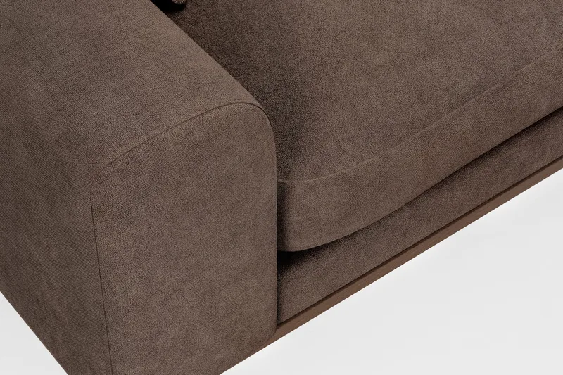 Copenhagen Premium 4-sits Högervänd L-formad Djup Schäslongsoffa i Tyg - Mörkbrun - Möbler - Vardagsrum - Soffor - Divansoffa & schäslong