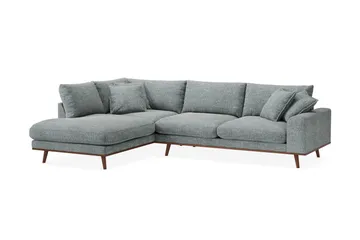 Copenhagen Premium 4-sits Vänstervänd L-formad Djup Schäslongsoffa i Chenille - Grå/Blå - Möbler - Vardagsrum - Soffor - Divansoffa & schäslong