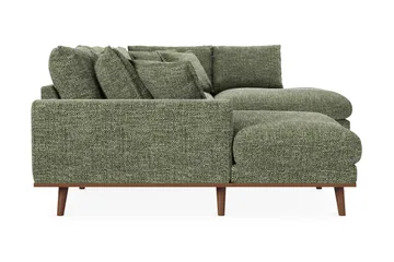 Copenhagen Premium 5-sits Högervänd U-formad Djup Soffa med Divan och Schäslong i Chenille - Grön - Möbler - Vardagsrum - Soffor - U-soffor