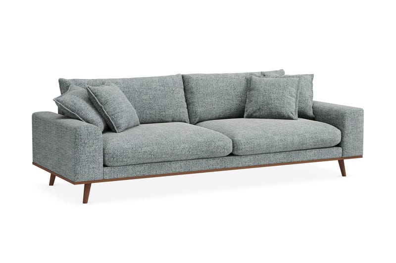 Copenhagen Premium Djup 4-sits Soffa i Chenille - Grå/Blå - Möbler - Vardagsrum - Soffor - 4-sits soffor