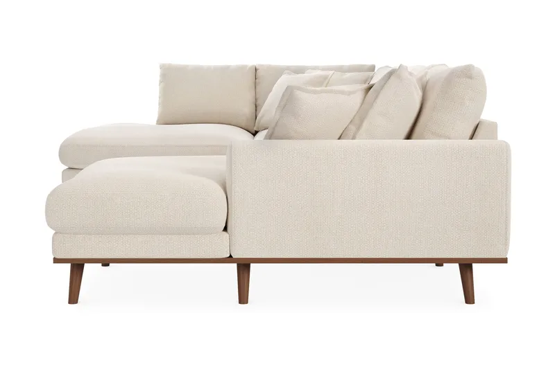 Copenhagen Premium 5-sits Vänstervänd U-formad Djup Soffa med Divan och Schäslong i Chenille - Ljusbeige - Möbler - Vardagsrum - Soffor - U-soffor