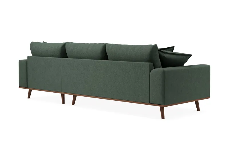 Copenhagen Premium 4-sits Högervänd L-formad Djup Divansoffa i Tyg - Grön - Möbler - Vardagsrum - Soffor - Divansoffa & schäslong