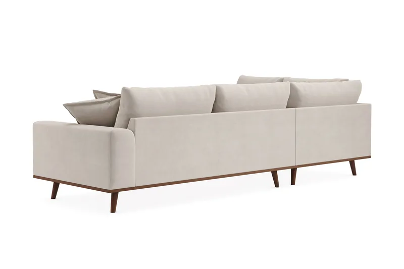 Copenhagen Premium 4-sits Vänstervänd L-formad Djup Schäslongsoffa i Tyg - Beige - Möbler - Vardagsrum - Soffor - Divansoffa & schäslong