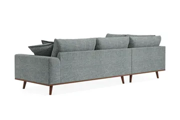 Copenhagen Premium 4-sits Vänstervänd L-formad Djup Schäslongsoffa i Chenille - Grå/Blå - Möbler - Vardagsrum - Soffor - Divansoffa & schäslong