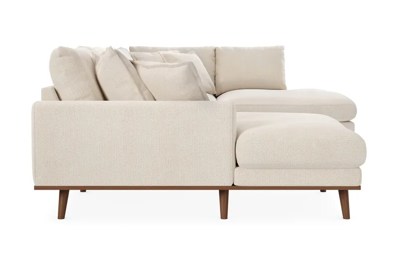 Copenhagen Premium 5-sits Högervänd U-formad Djup Soffa med Divan och Schäslong i Chenille - Ljusbeige - Möbler - Vardagsrum - Soffor - U-soffor