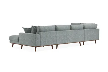 Copenhagen Premium 5-sits Vänstervänd U-formad Djup Soffa med Divan och Schäslong i Chenille - Grå/Blå - Möbler - Vardagsrum - Soffor - U-soffor