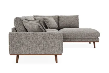 Copenhagen Premium 4-sits Högervänd L-formad Djup Schäslongsoffa i Chenille - Grå - Möbler - Vardagsrum - Soffor - Divansoffa & schäslong