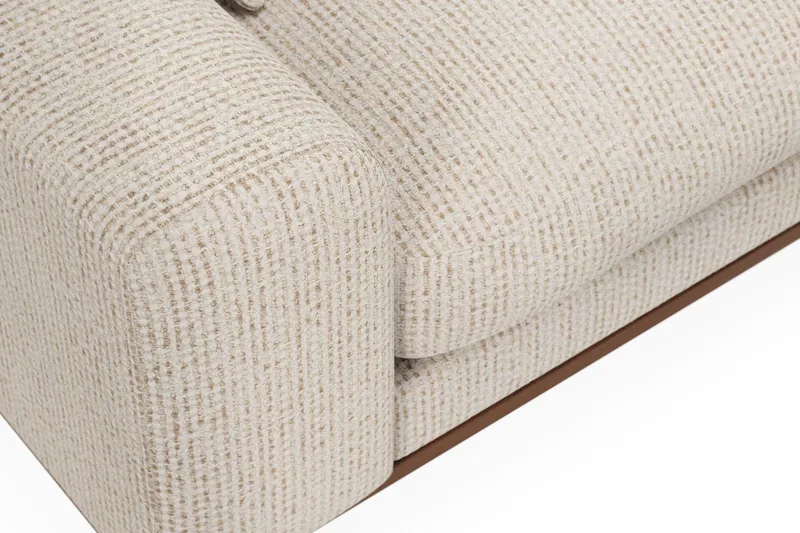 Copenhagen Premium 4-sits Högervänd L-formad Djup Schäslongsoffa i Chenille - Beige - Möbler - Vardagsrum - Soffor - Divansoffa & schäslong