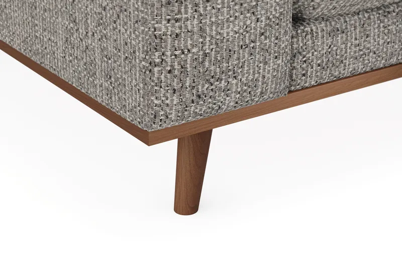 Copenhagen Premium 4-sits Högervänd L-formad Djup Divansoffa i Chenille - Grå - Möbler - Vardagsrum - Soffor - Divansoffa & schäslong