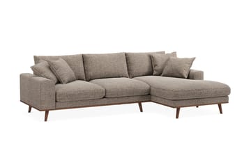 Copenhagen Premium 4-sits Högervänd L-formad Djup Divansoffa i Chenille - Brun - Möbler - Vardagsrum - Soffor - Divansoffa & schäslong