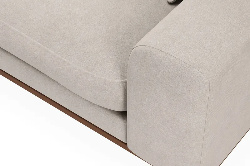 Copenhagen Premium 4-sits Vänstervänd L-formad Djup Schäslongsoffa i Tyg - Beige - Möbler - Vardagsrum - Soffor - Divansoffa & schäslong