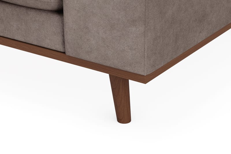 Copenhagen Premium 4-sits Vänstervänd L-formad Djup Schäslongsoffa i Tyg - Brun - Möbler - Vardagsrum - Soffor - Divansoffa & schäslong