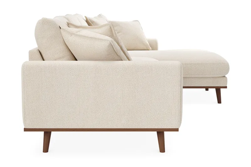 Copenhagen Premium 4-sits Högervänd L-formad Djup Divansoffa i Chenille - Ljusbeige - Möbler - Vardagsrum - Soffor - Divansoffa & schäslong
