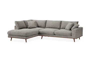 Copenhagen Premium 4-sits Vänstervänd L-formad Djup Schäslongsoffa i Chenille - Grå - Möbler - Vardagsrum - Soffor - Divansoffa & schäslong
