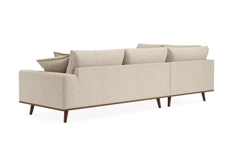 Copenhagen Premium 4-sits Vänstervänd L-formad Djup Schäslongsoffa i Chenille - Beige - Möbler - Vardagsrum - Soffor - Divansoffa & schäslong