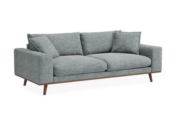 Copenhagen Premium Djup 3-sits Soffa i Chenille - Grå/Blå - Möbler - Vardagsrum - Soffor - 3-sits soffor