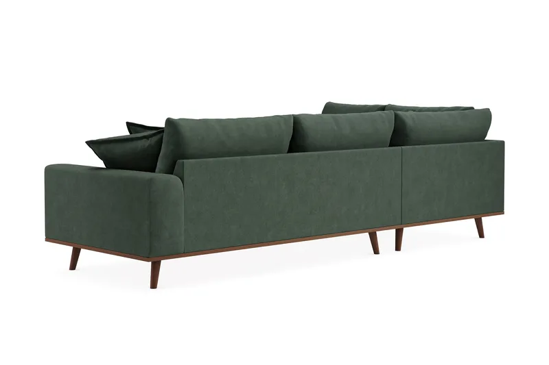 Copenhagen Premium 4-sits Vänstervänd L-formad Djup Schäslongsoffa i Tyg - Grön - Möbler - Vardagsrum - Soffor - Divansoffa & schäslong